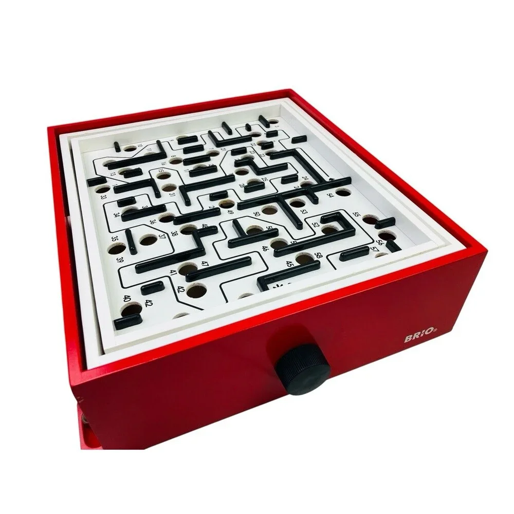 BRIO Labyrinth Wooden Tilt Maze Game - 3 Interchangeable Boards, Complete